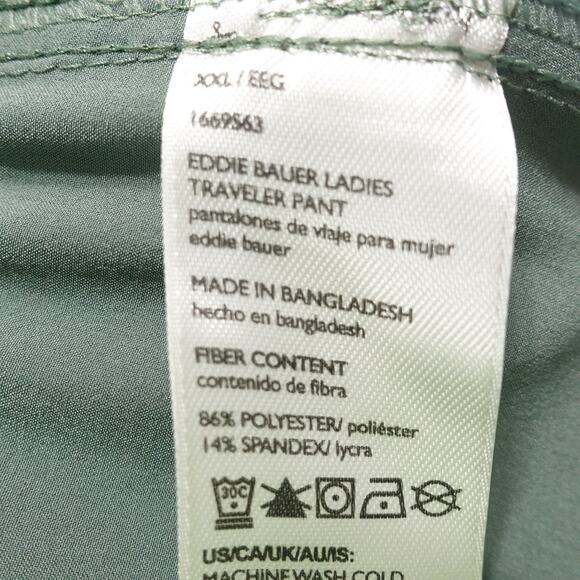 Eddie Bauer Pants Womens 2XL Traveler Pull On Elastic Waist Lightweight - Picture 9 of 11